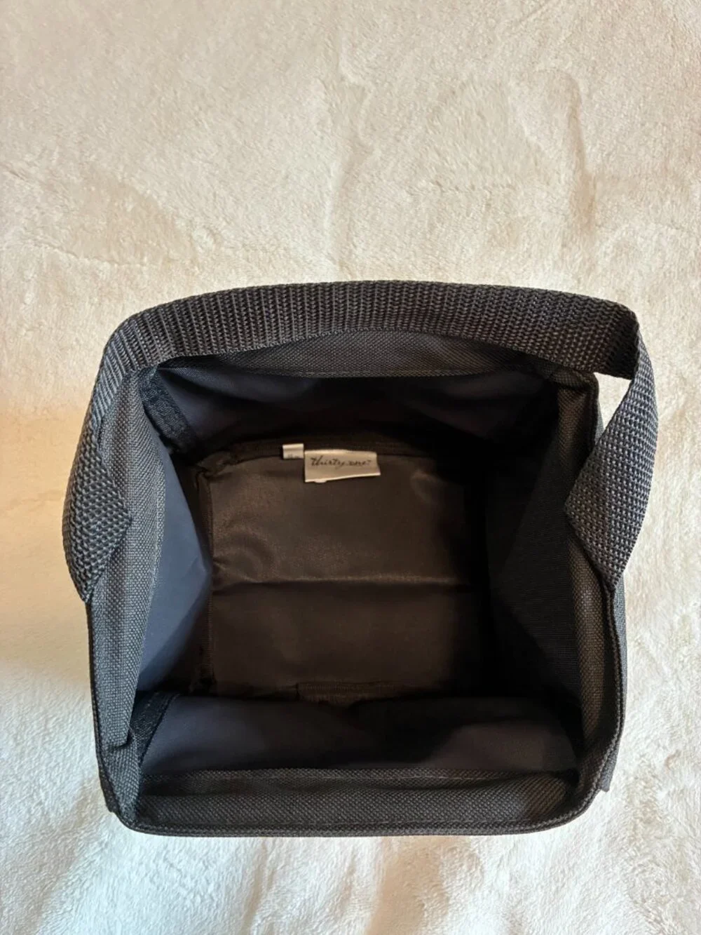 Thirty-One Littles Carry-All Caddy Gray Bicycle Print NWT Organizer Storage Bin